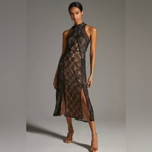 Anthropology structured midi dress.